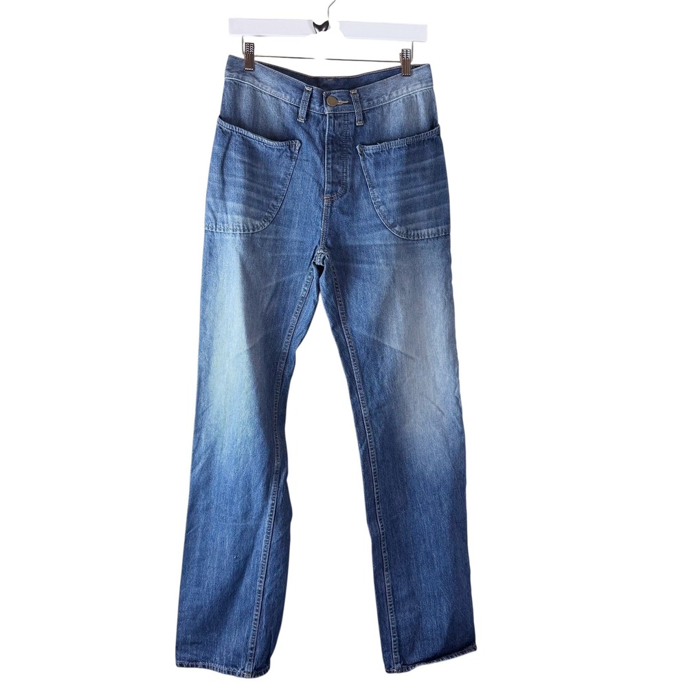 Ouigi Theodore for Sun Stone Jeans Womens 29‎ Denim Patch High Rise Straight